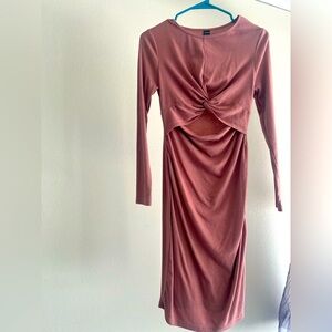 Pink maternity dress